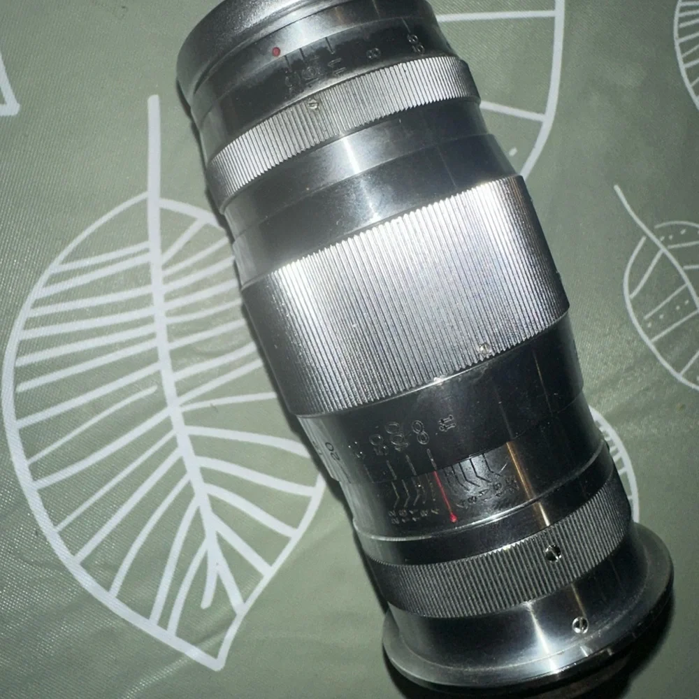 Canon Silver‎ and Brown Camera Lens with Case